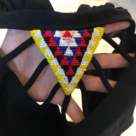 Mara Hoffman Beaded Lattice One Piece Swimsuit - Picture 7 of 8